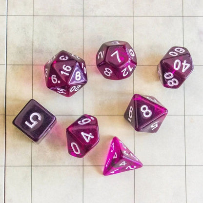 Purple Smoke Dice Set