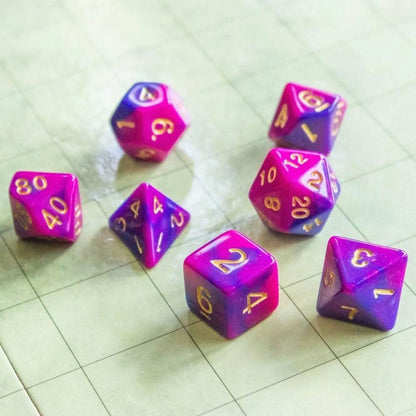 Two Tone Blue Purple Dice