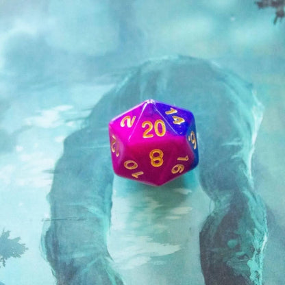 Two Tone Blue Purple Dice