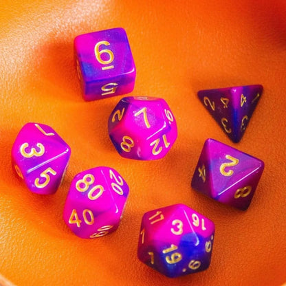 Two Tone Blue Purple Dice