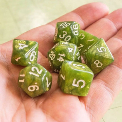 Jade Shimmer Dice Set