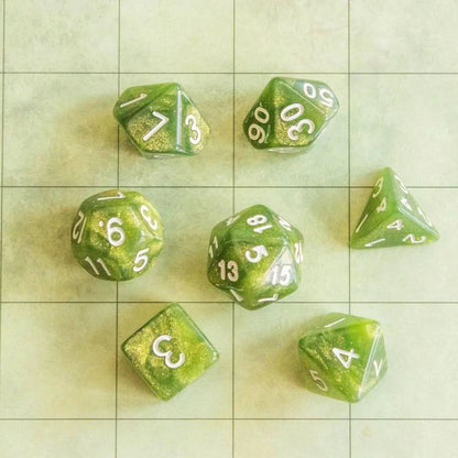 Jade Shimmer Dice Set