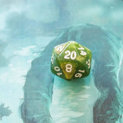 Jade Shimmer Dice Set