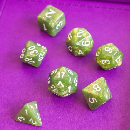 Jade Shimmer Dice Set