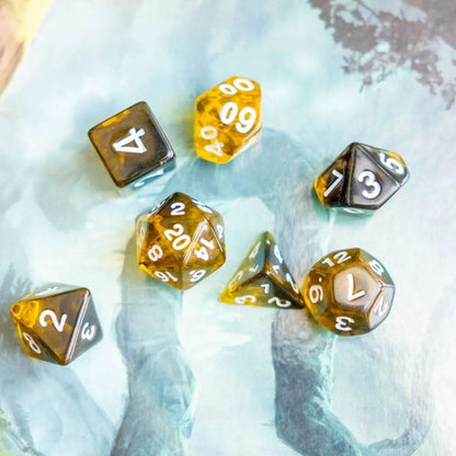 Yellow Smoke Dice Set