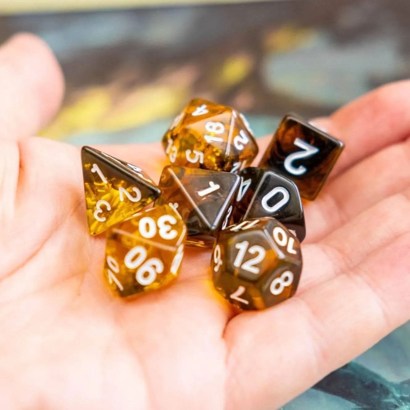Yellow Smoke Dice Set