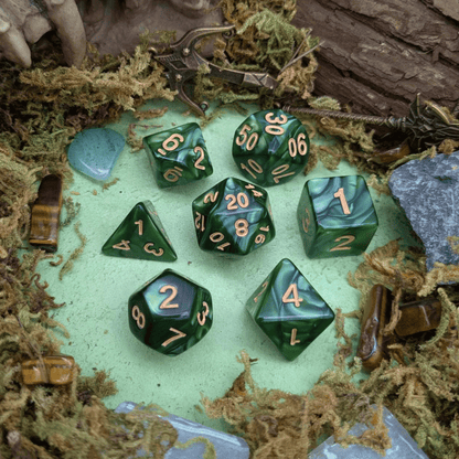 Pearl Jade Green  Dice Set