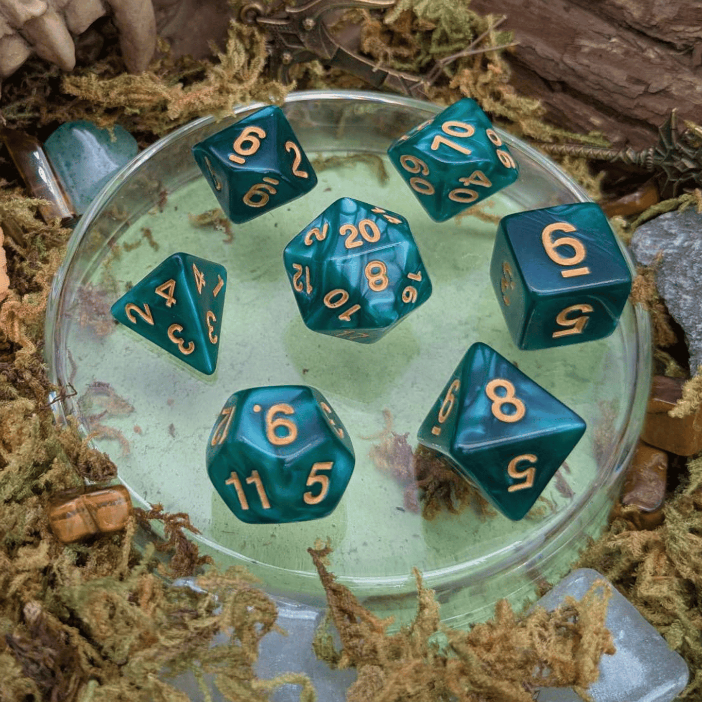 Ogre Green Pearl Dice Set