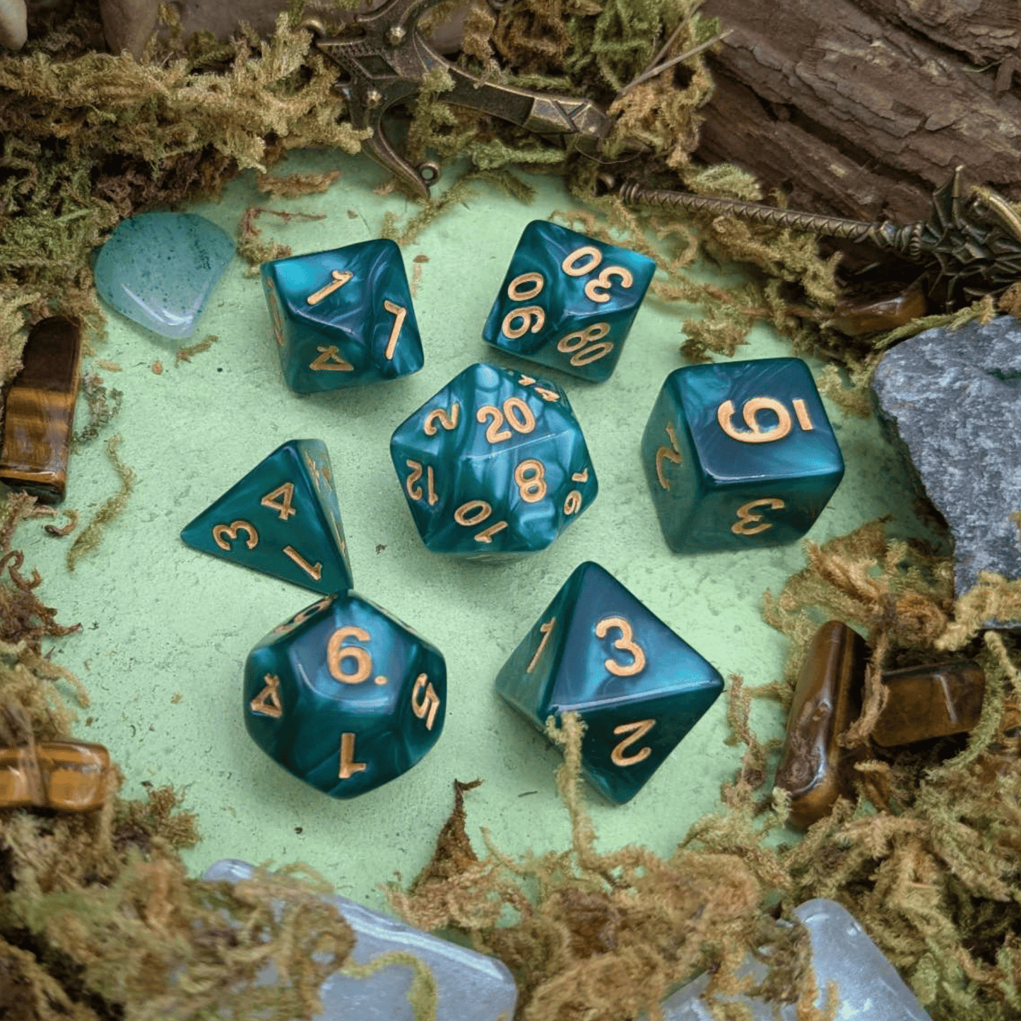 Ogre Green Pearl Dice Set