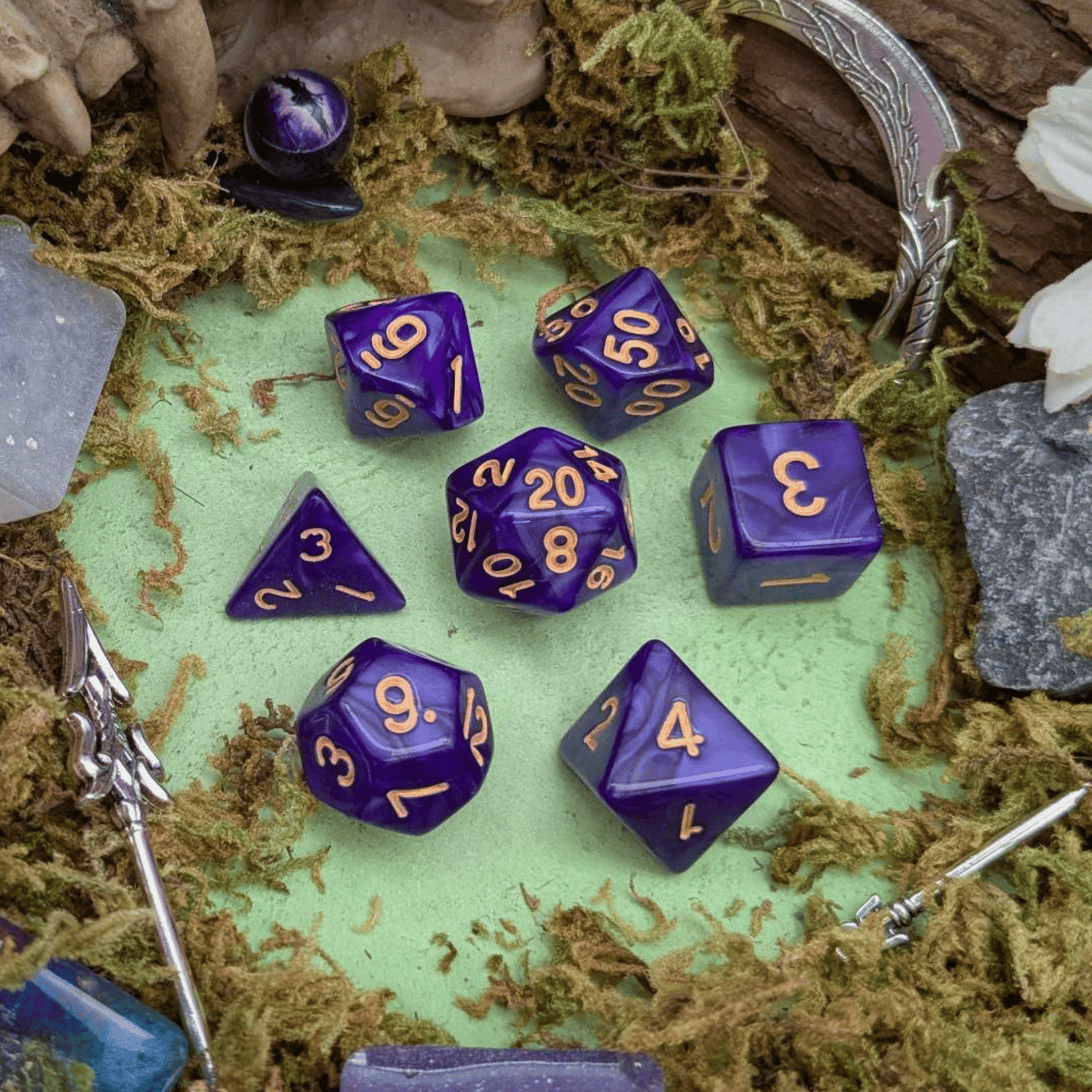 Purple Pearl Dice Set