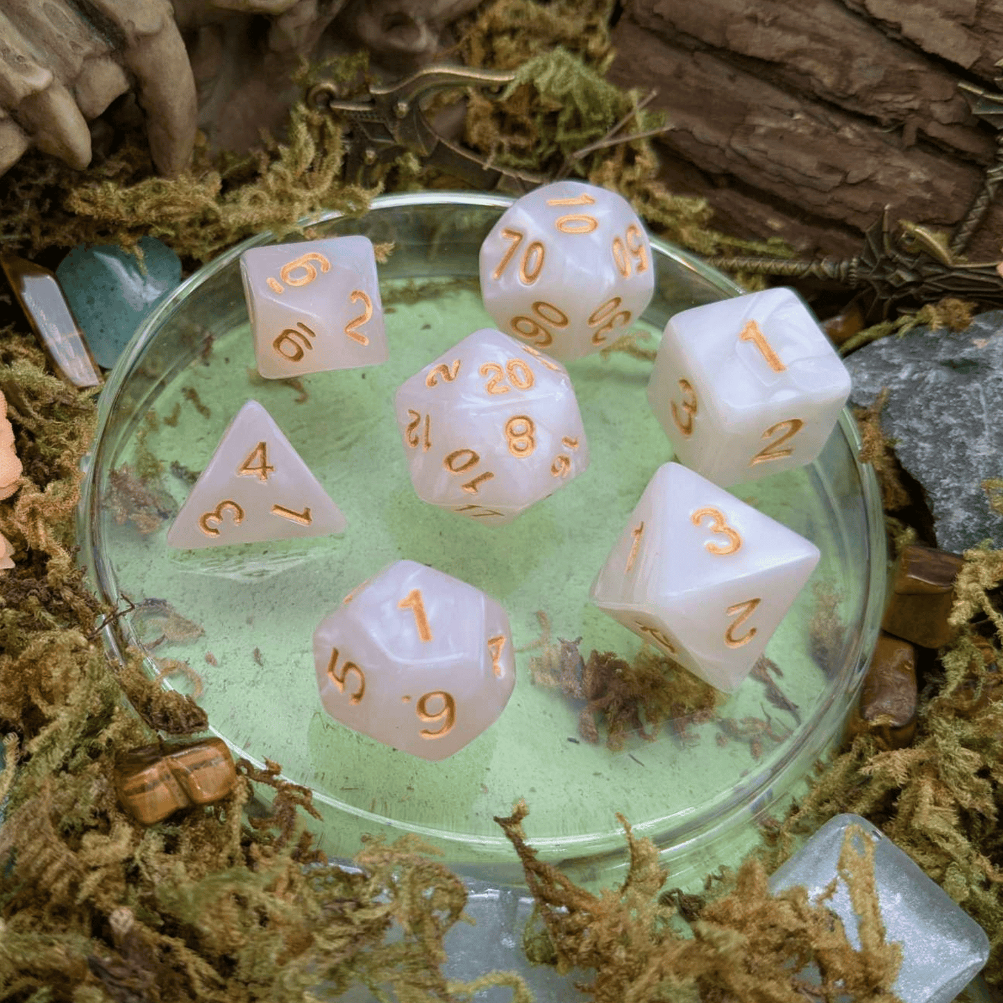 Pearl White Dice Set