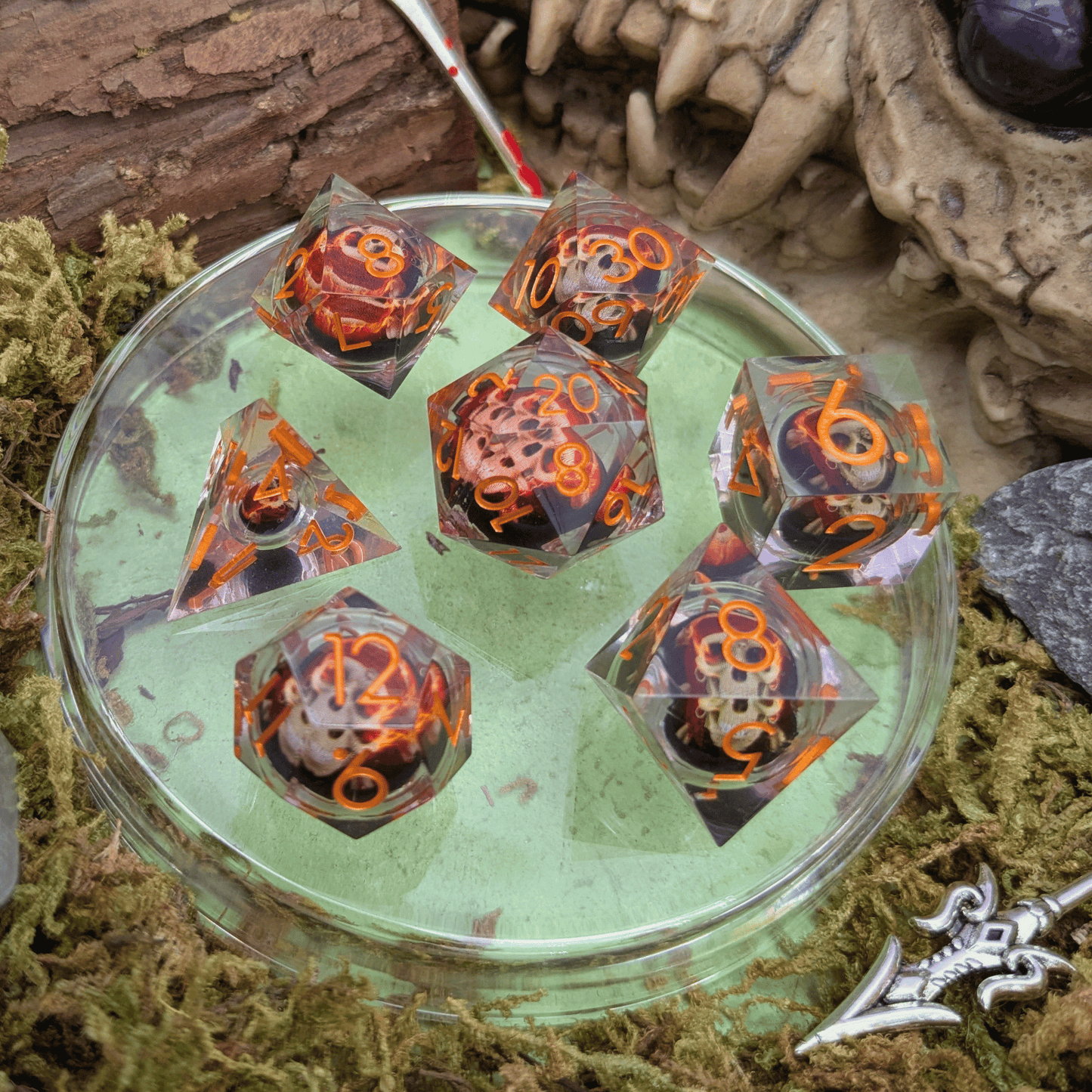 Skull Pirate Liquid Core Dice Set