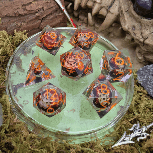 Skull Pirate Liquid Core Dice Set