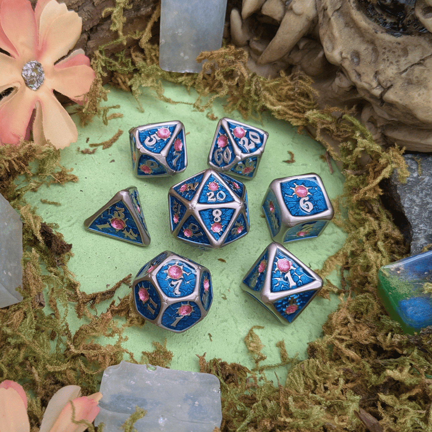 Royal Blue Metal Core Dice Set