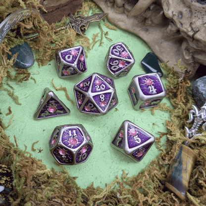 Royal Purple Metal Core Dice Set