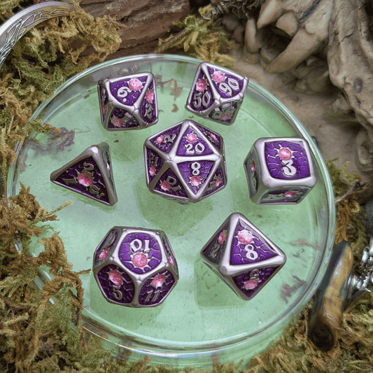 Royal Purple Metal Core Dice Set