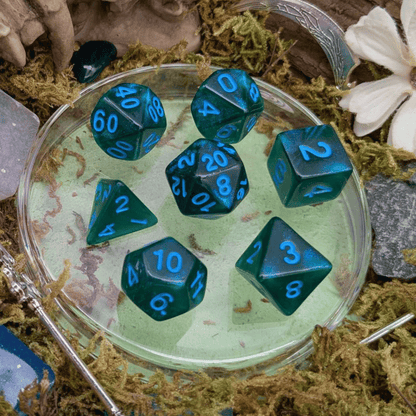Moss Shimmer Dice Set