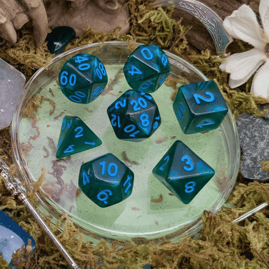 Moss Shimmer Dice Set