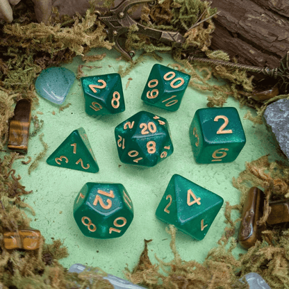 Shimmer Shamrock Dice Set