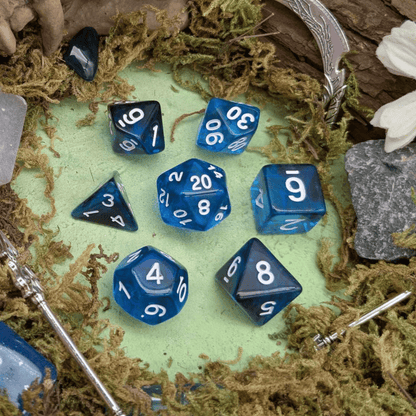 Blue Smoke Dice Set