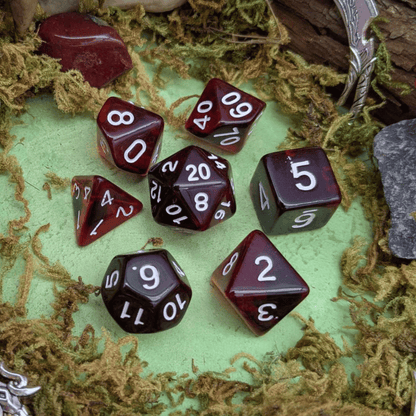 Red Smoke Dice Set