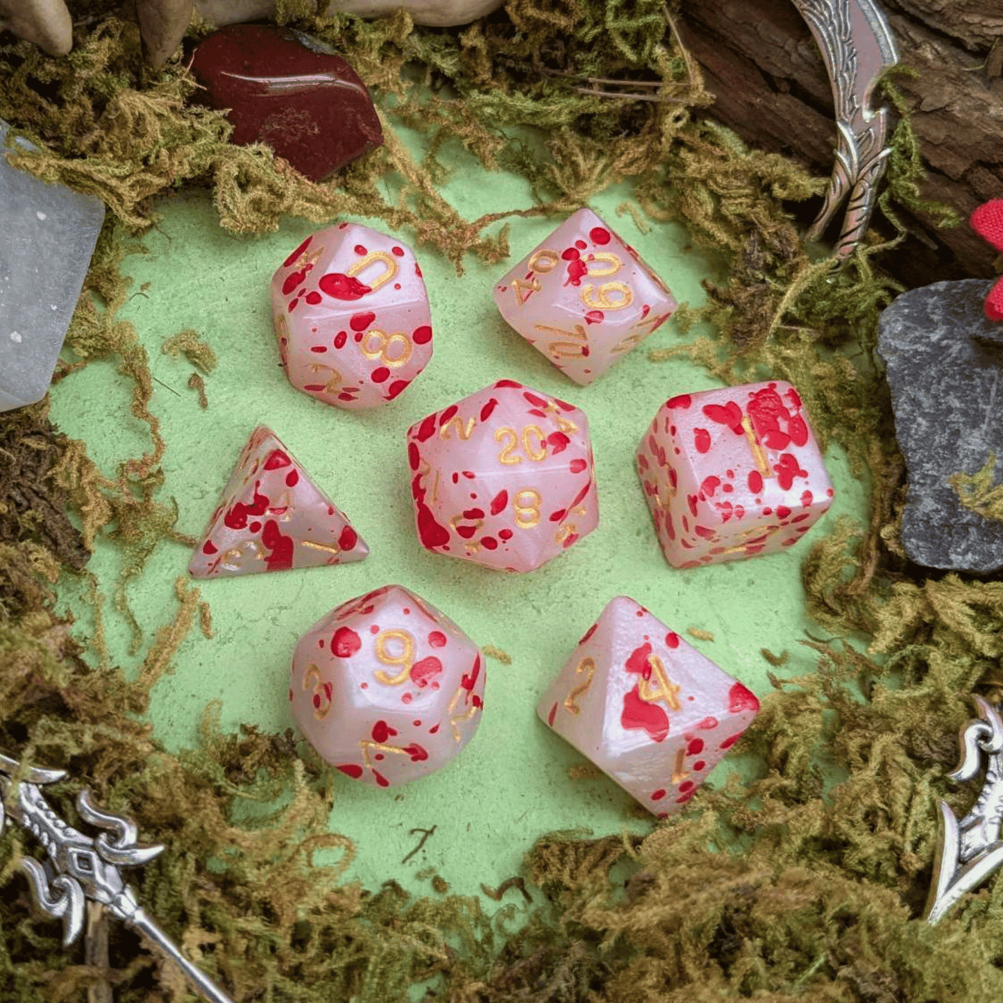 Splatter Gold Dice Set