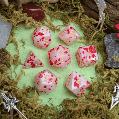 Splatter Gold Dice Set