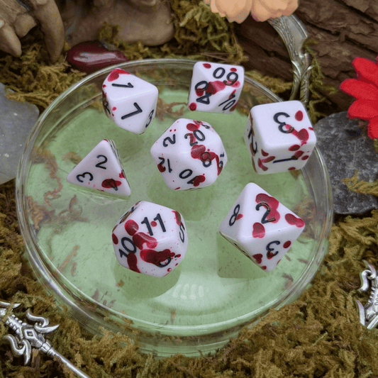 Rouge Splatter Dice Set