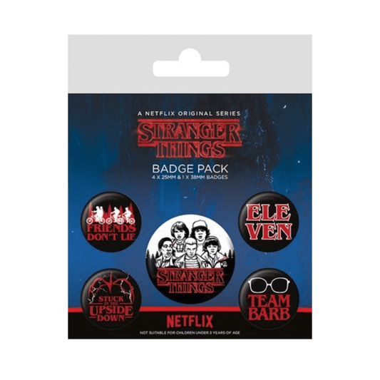 Stranger Things Pin-Back Buttons 5-Pack Characters