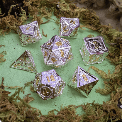 Swords Silver Metal Core Dice Set
