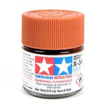 Tamiya Acrylic Paint Mini X-34 Metal Brown
