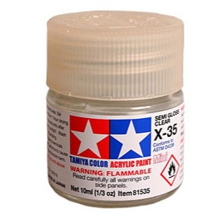 Tamiya Acrylic Paint Mini X-35 Semi Gloss Clear