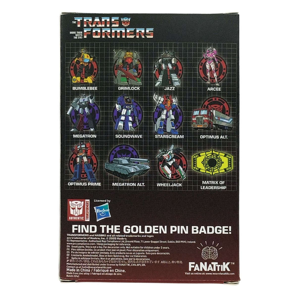 Transformers Mystery Pin Badge Blind Box