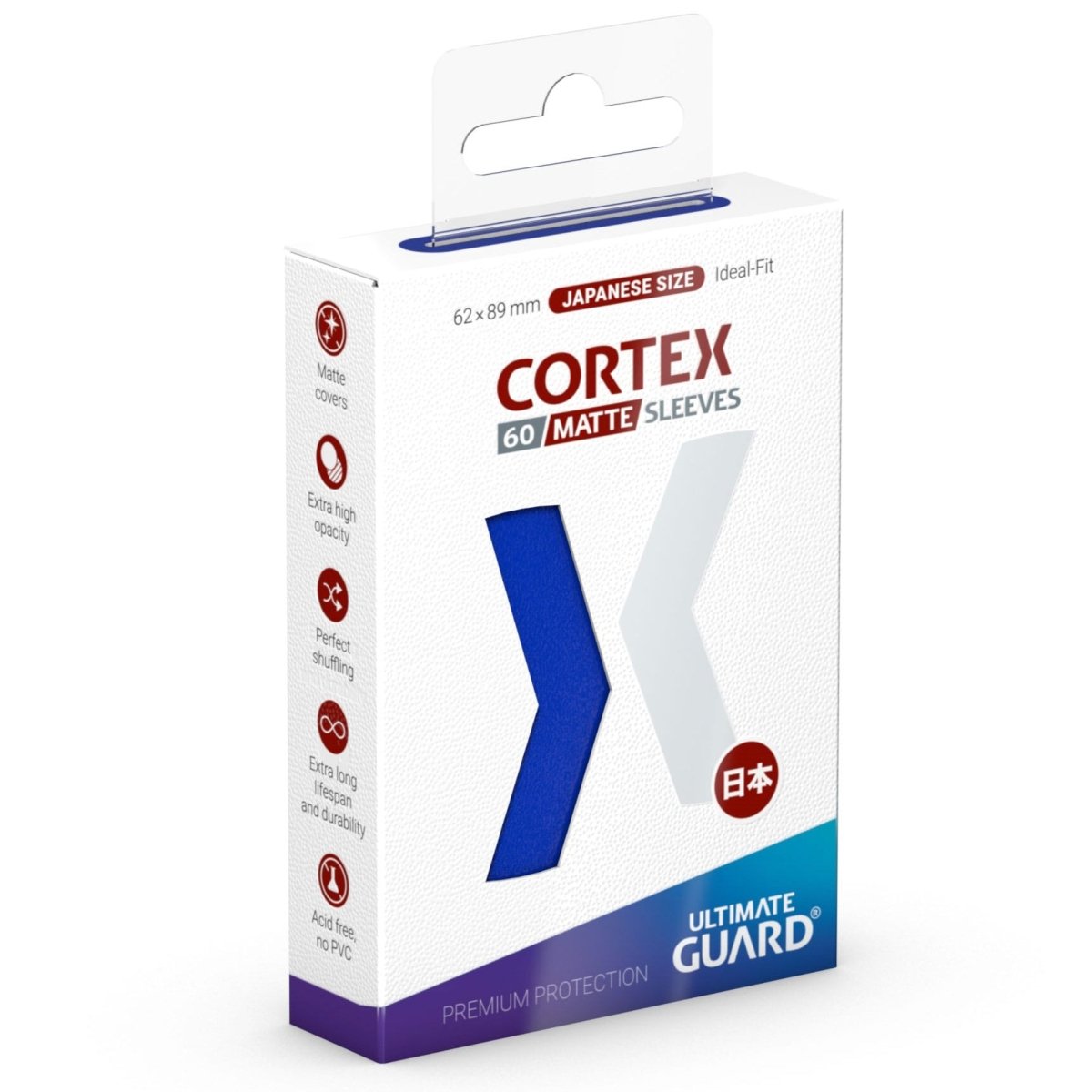 Ultimate Guard Cortex Sleeves Matte Japanese Size (60) - Blue