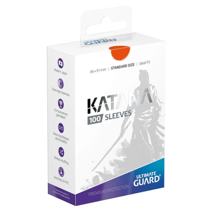 Ultimate Guard Katana Sleeves Standard Size (100) - Orange