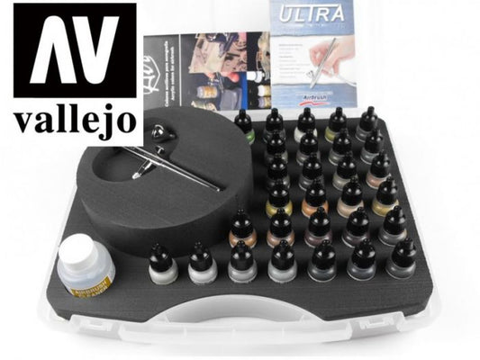 Vallejo Model Air - Military Colours & Airbrush Set