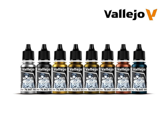 Vallejo Model Color Set - Metallics (x8)