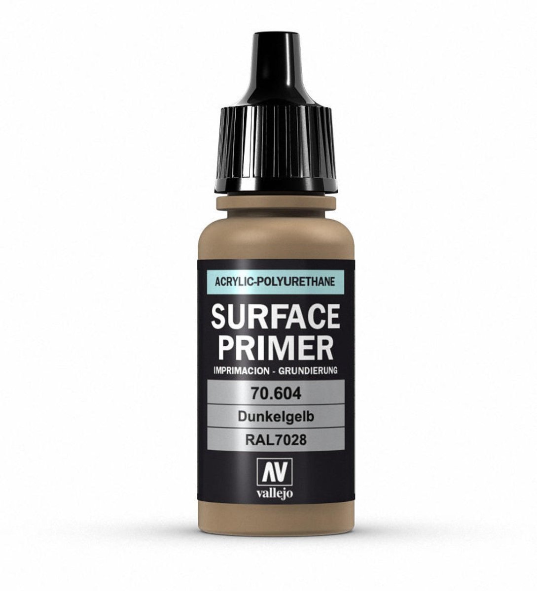 Vallejo Polyurethane - Primer German Dark Yellow (RAL 7028) 17ml
