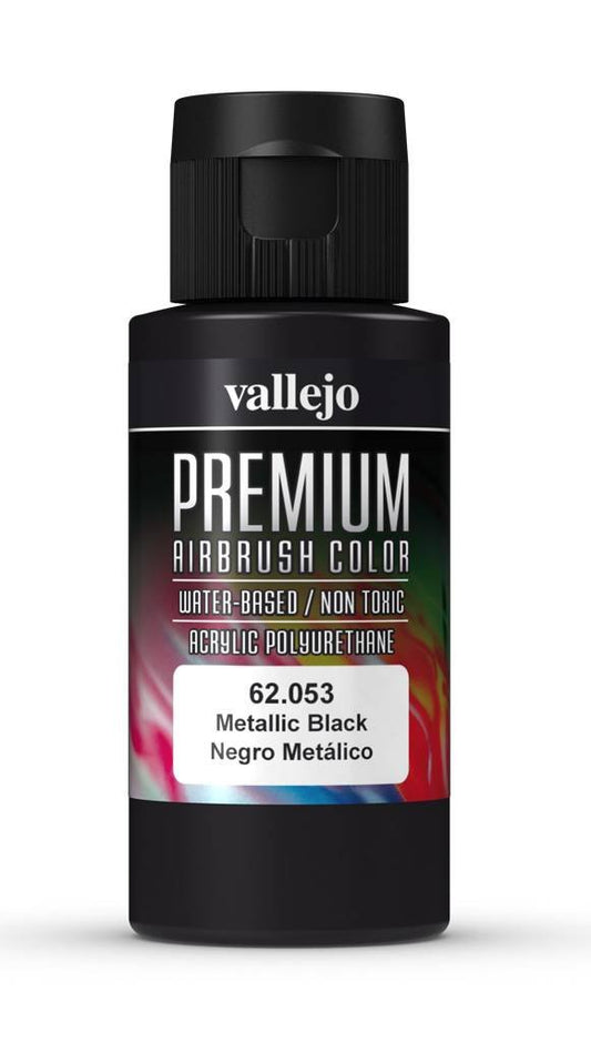 Vallejo Premium Color 60ml - Metallic Black