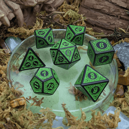 Green Zoltar Dice Set