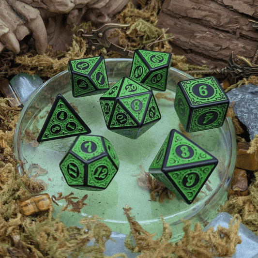 Green Zoltar Dice Set